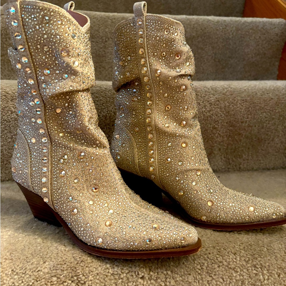 Jessica Simpson Rhinestone Boots size 6